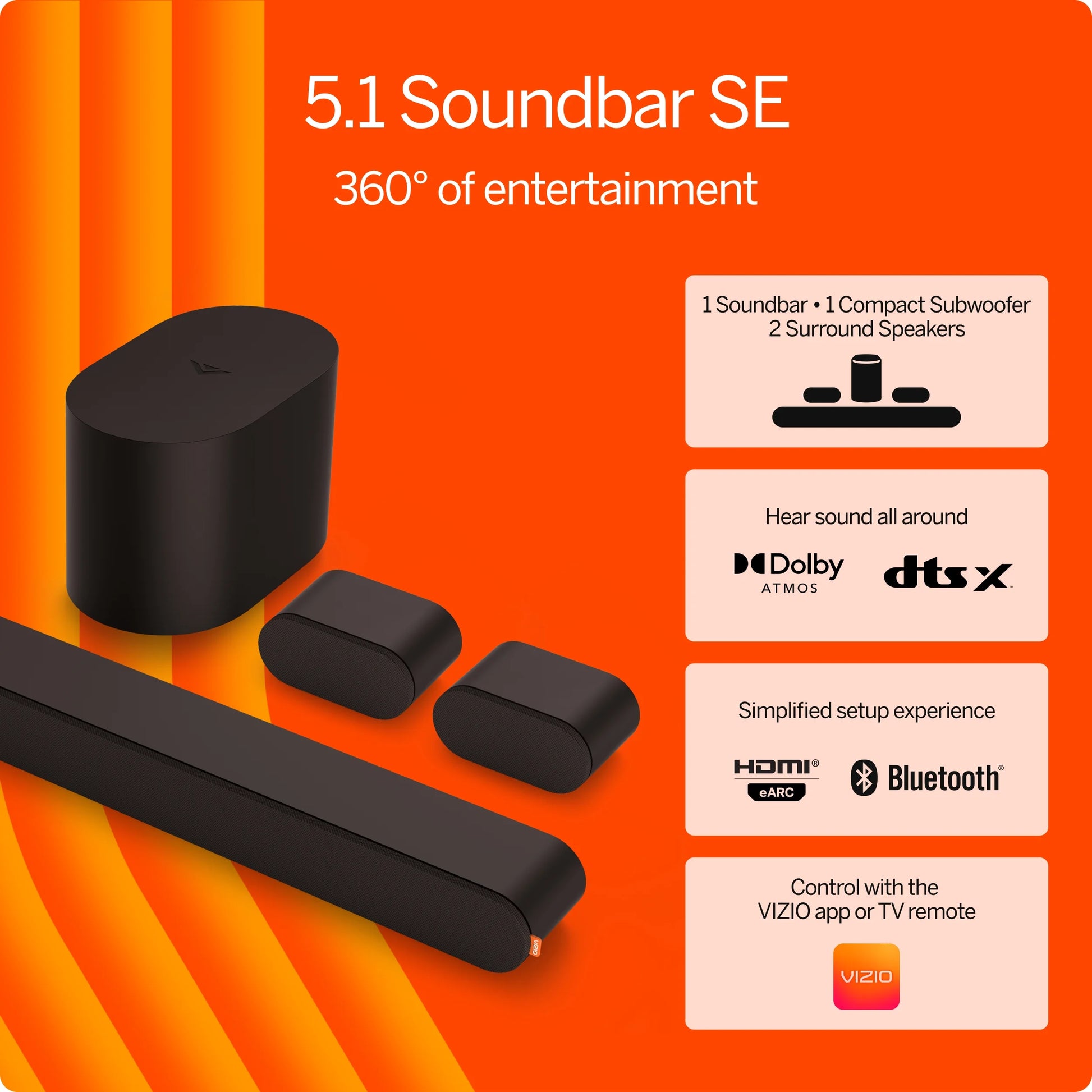 5.1 Soundbar SE with Dolby Atmos and DTS:X (NEW) SV510X-0806